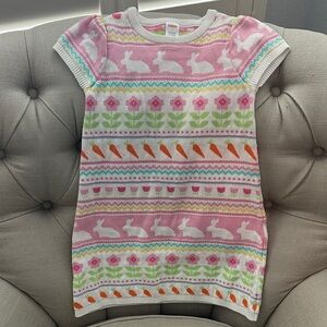 Gymboree Pink and White Bunny Dress